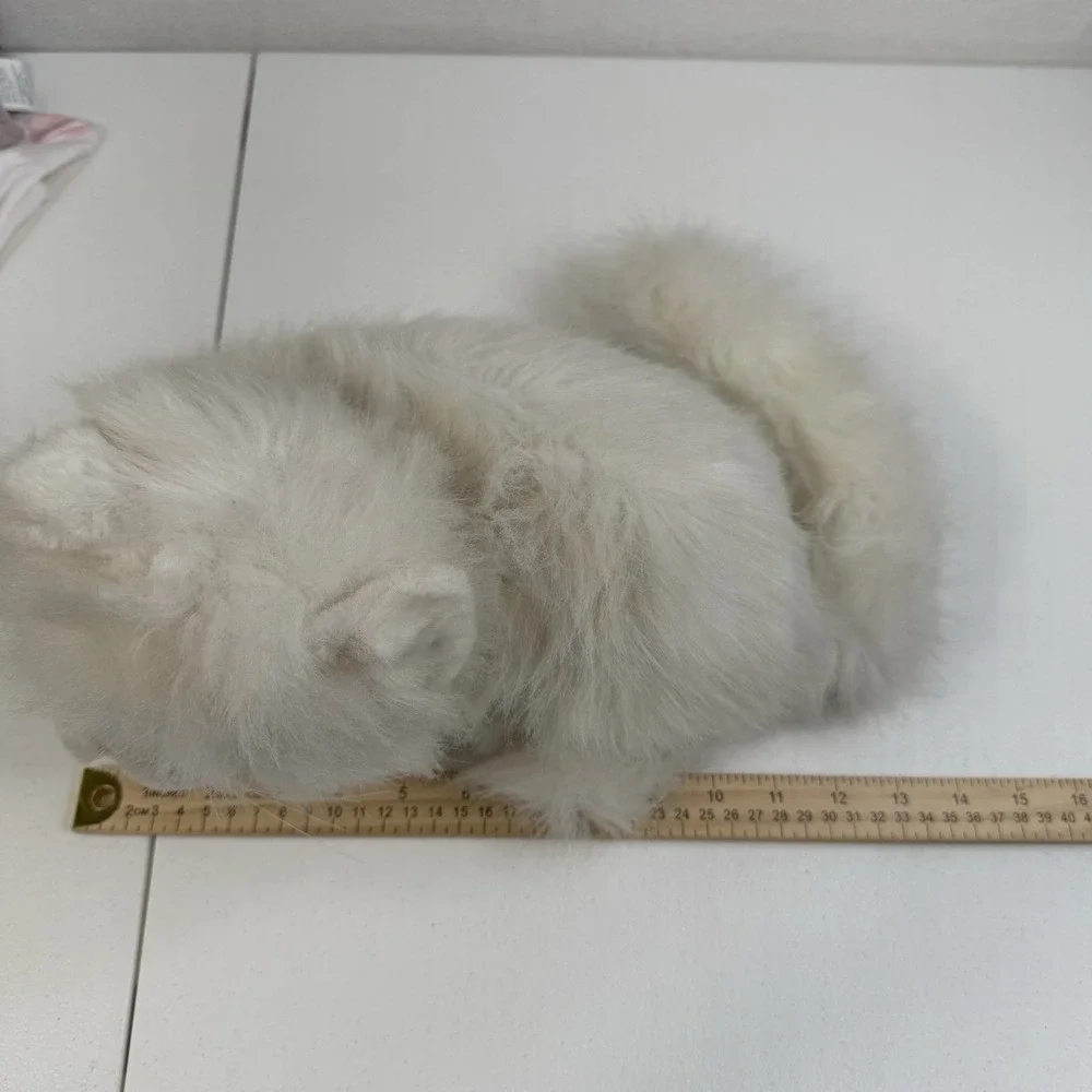 Vtg‎ Persian Green Eye Kitty Cat White Plush Fluffy Stuffed Russ Berrie Nikki